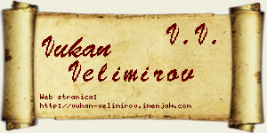 Vukan Velimirov vizit kartica